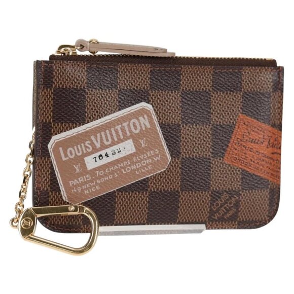 LOUIS VUITTON Damier Ebene Pochette Cree Coin Purse - Picture 1 of 16